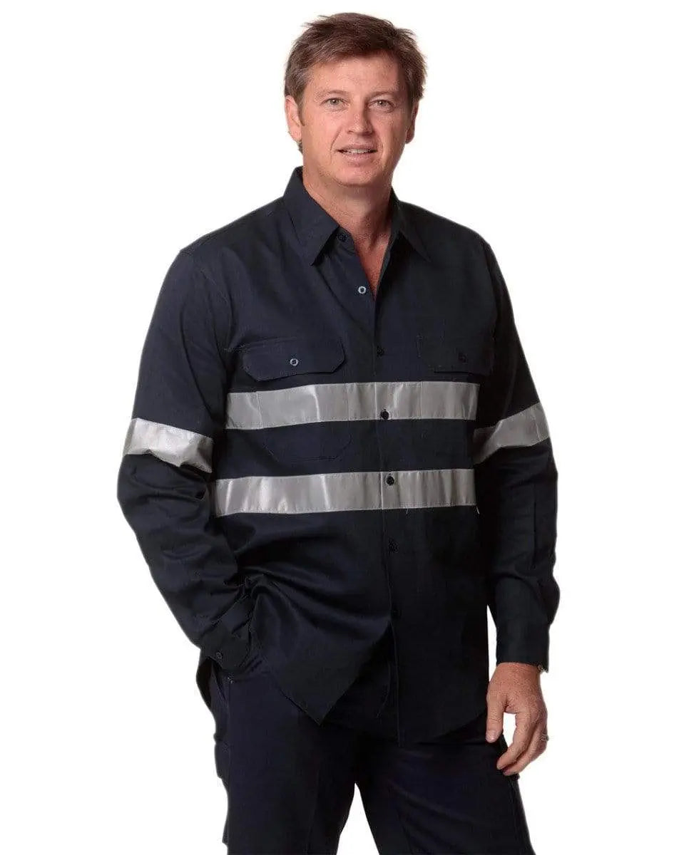 Cotton Drill Work Shirt WT04HV Work Wear Australian Industrial Wear